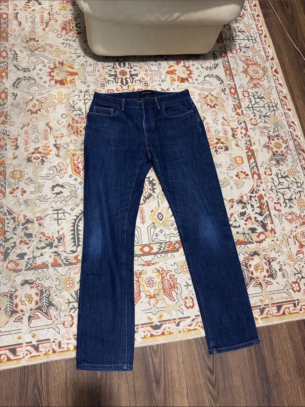 Ermenegildo Zegna Men's Deep Indigo Straight Jeans. Still in very good condition